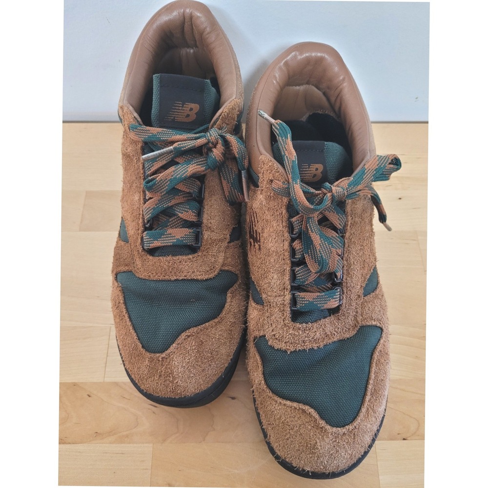 New Balance Shoes Mens 8.5 Brown Green Suede Rainier Hiking Vibram UALGSBG